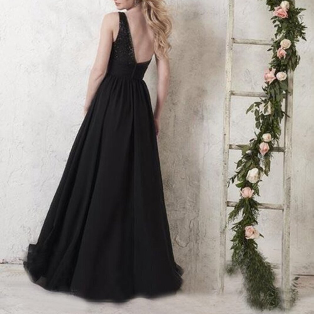 Christina Wu, Burgundy Bridesmaids dress - Picture 3 of 8